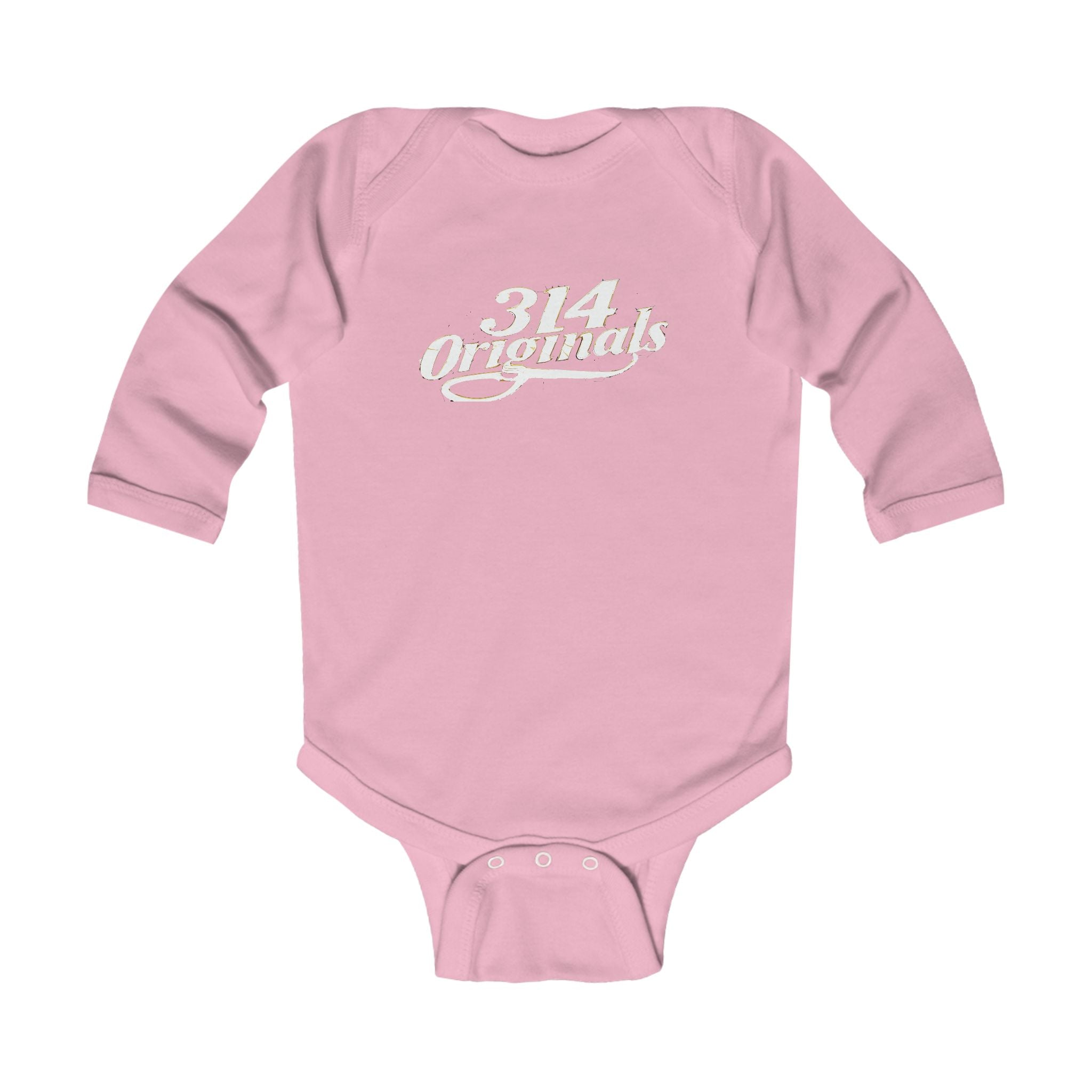 Infant Bodysuit — '314 Originals' Long Sleeve Baby Onesie (Grey) - 314 Originals