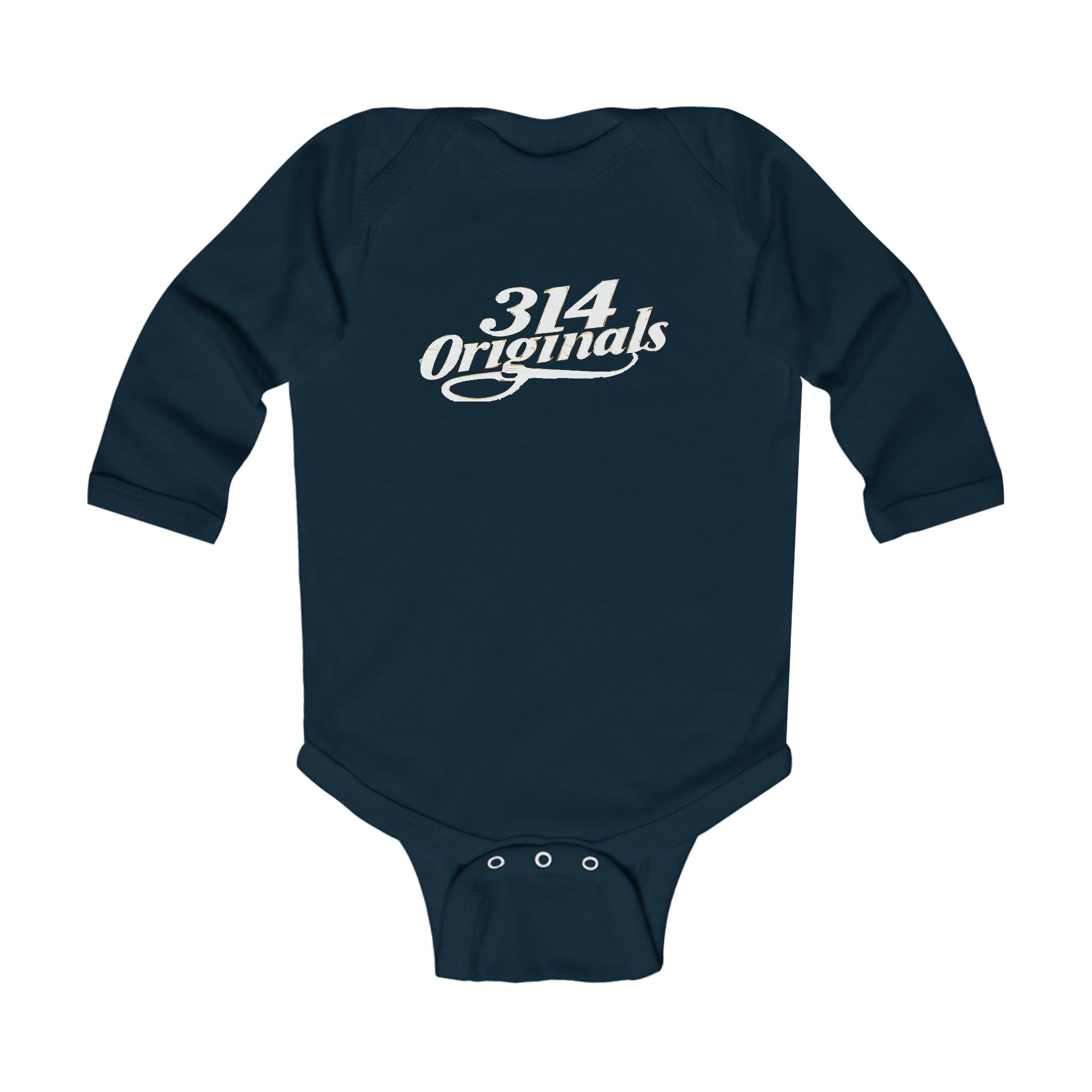 Infant Bodysuit — '314 Originals' Long Sleeve Baby Onesie (Grey) - 314 Originals