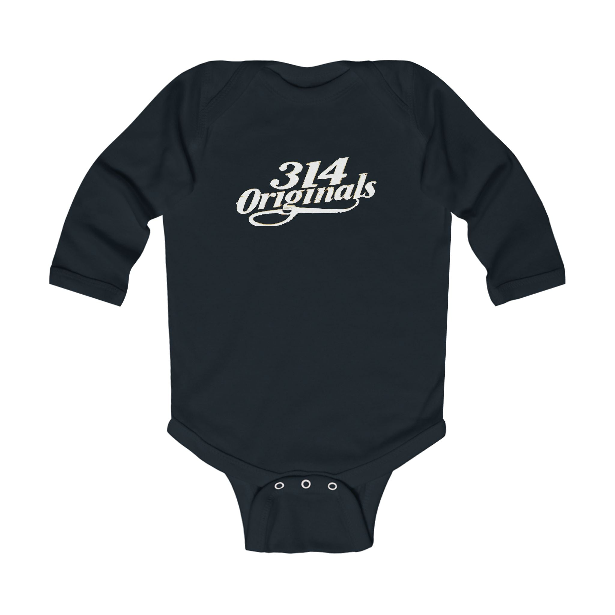 Infant Bodysuit — '314 Originals' Long Sleeve Baby Onesie (Grey) - 314 Originals