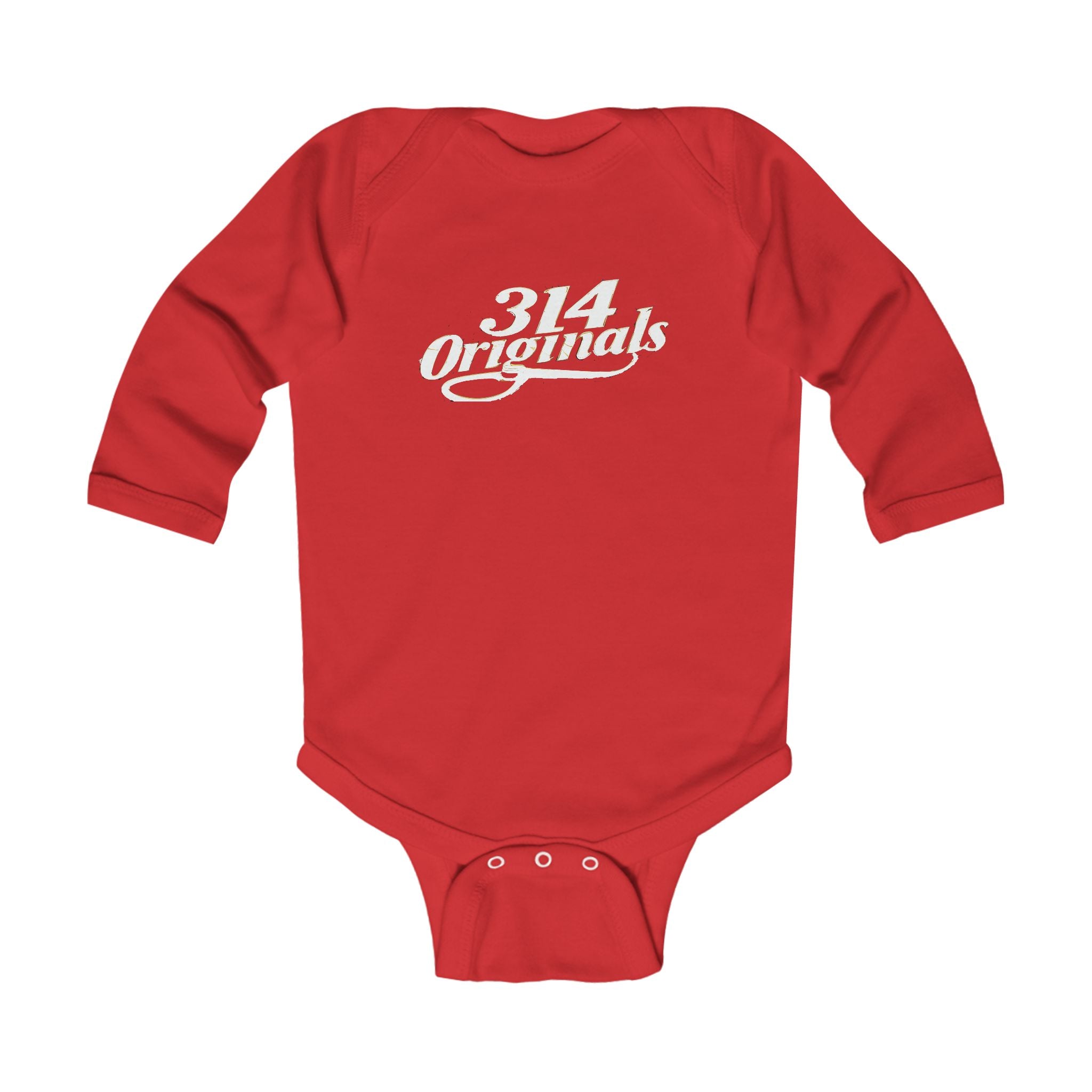 Infant Bodysuit — '314 Originals' Long Sleeve Baby Onesie (Grey) - 314 Originals
