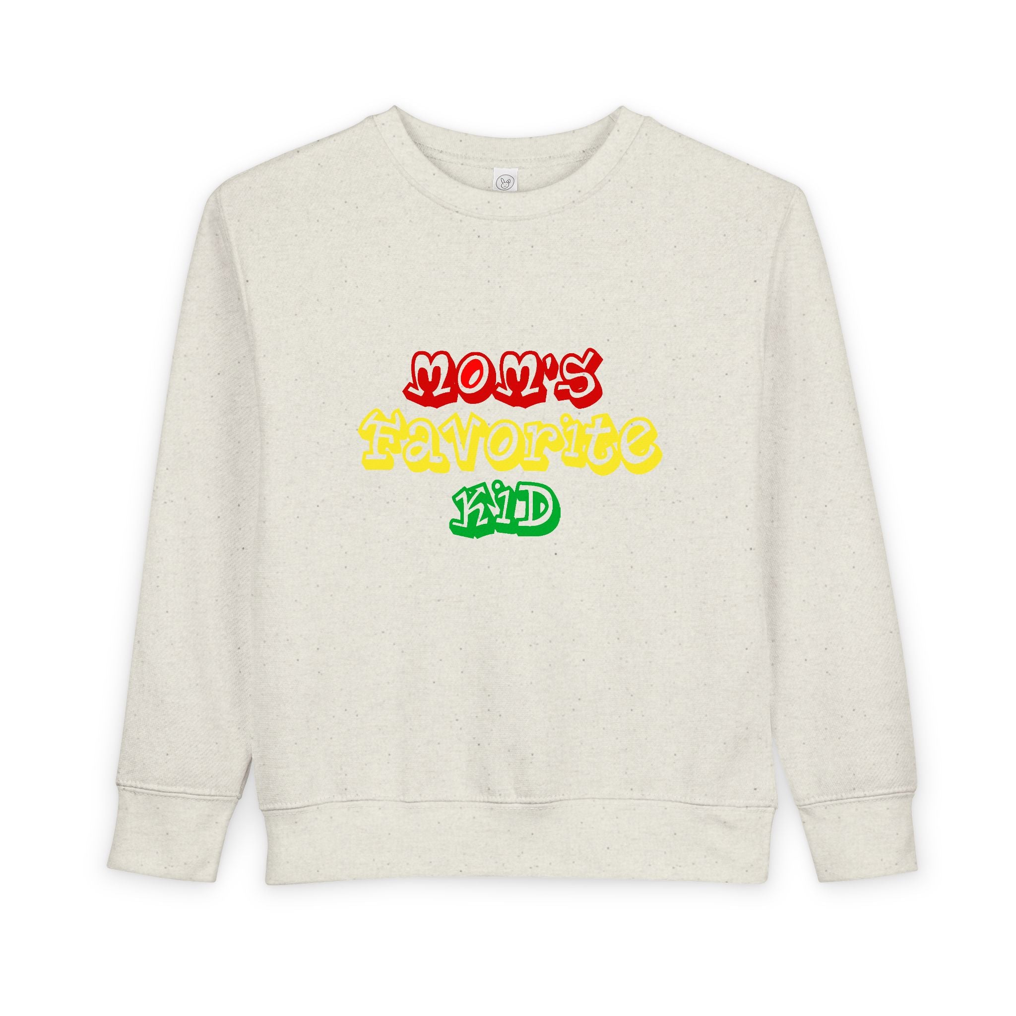 Mom's Favorite Kid Toddler Sweatshirt — Colorful Retro Rasta Kids Pullover