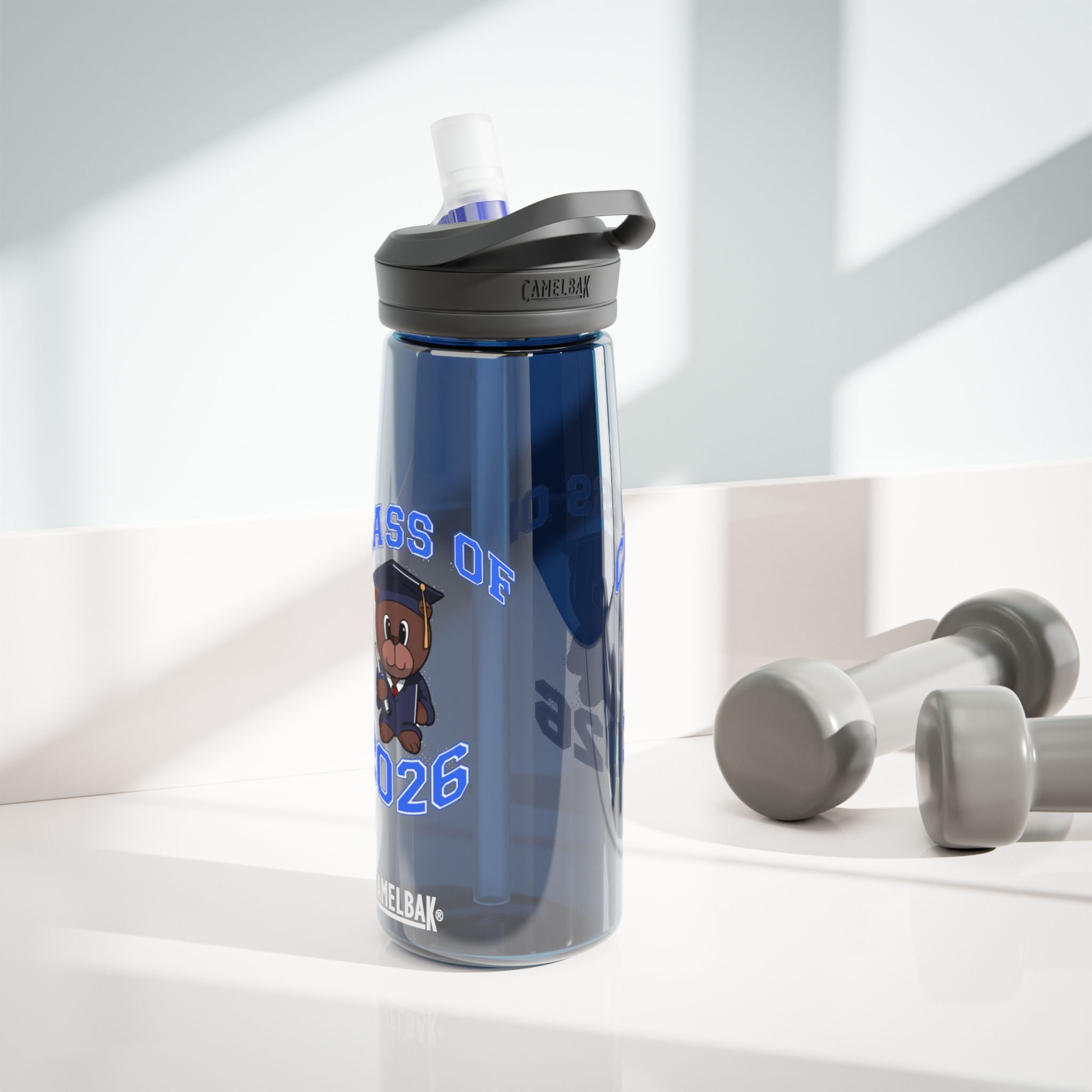 Class of 2026 Graduation Bear Design Water Bottle