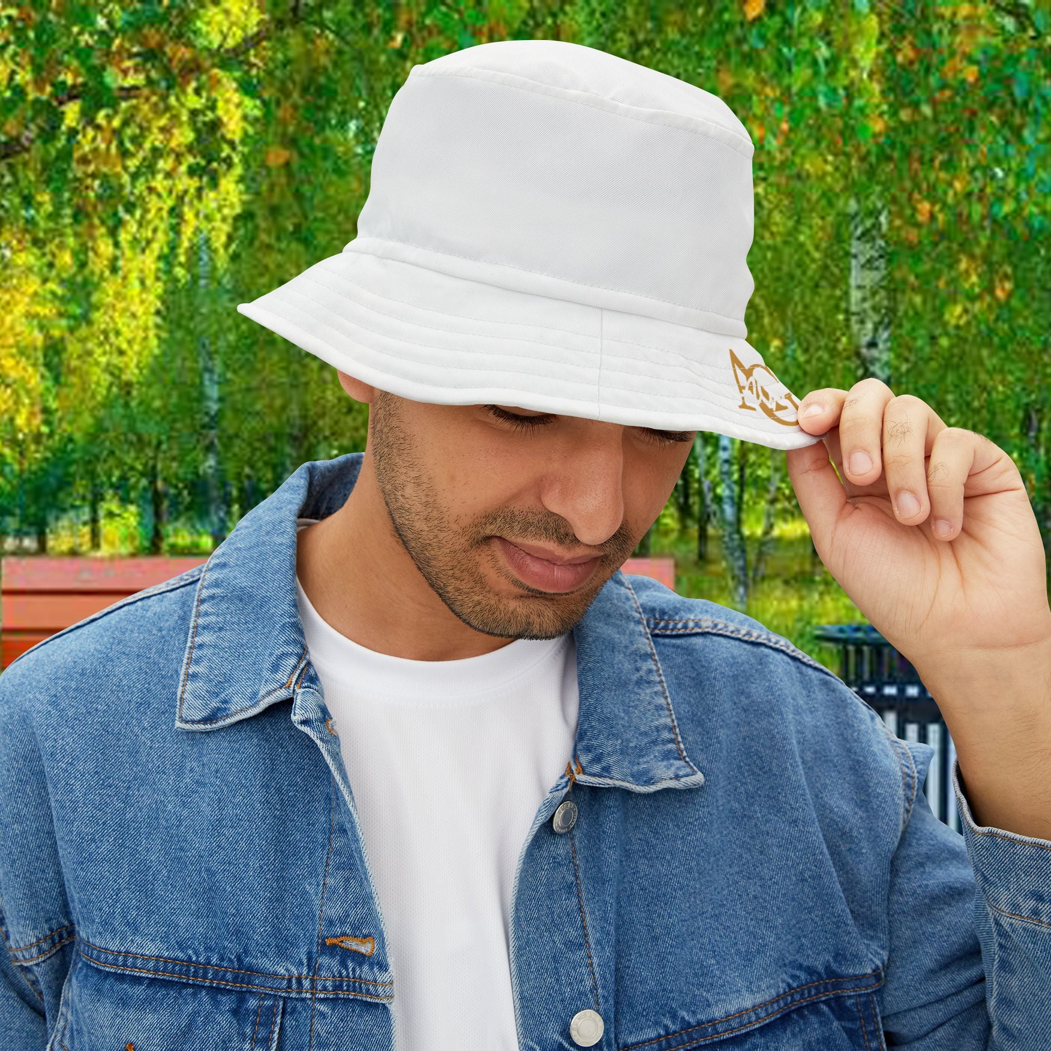 AGO White Bucket Hat — Casual Sun Hat - 314 Originals