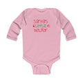 Infant Bodysuit - "Santa's Little Helper" Christmas Long Sleeve Baby Onesie - 314 Originals