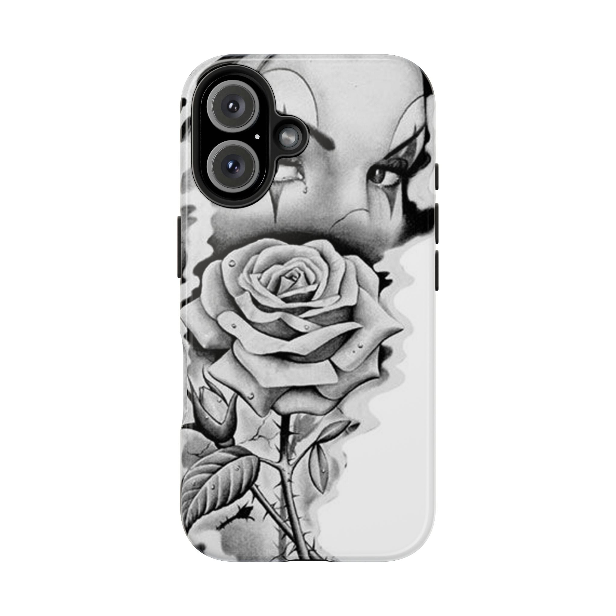 Noir Clown Face with Rose Shockproof Phone Cover - 314 Originals