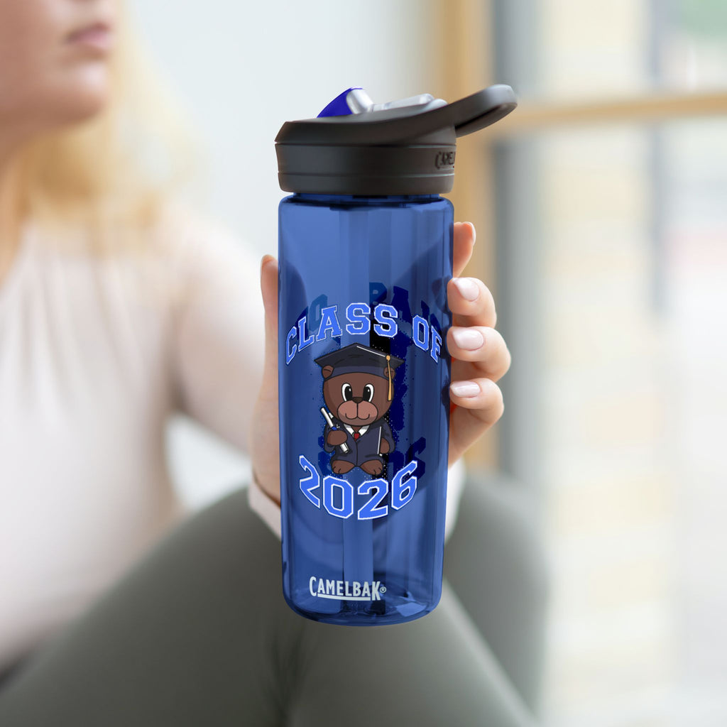 Class of 2026 Graduation Bear Design Water Bottle