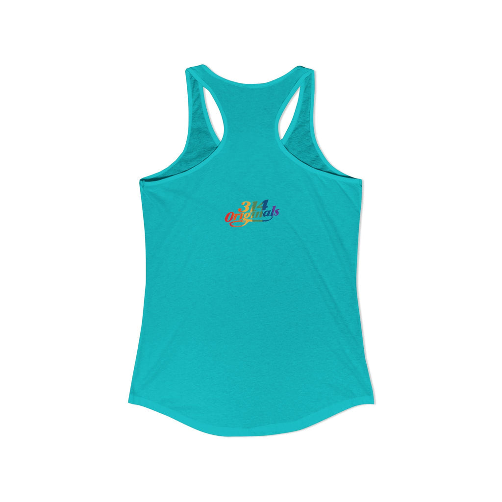 'PROUD' Women's Ideal Racerback Tank Printify Tank Top  314 Originals