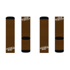 Brown Sublimation Socks with '314 Originals' Script — Athletic Crew Socks - 314 Originals