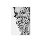 Chicano Clown Rose Temporary Tattoo — Black & Gray Floral Face Art - 314 Originals