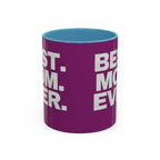 Best. Mom. Ever. Purple Accent Coffee Mug Printify Mug  314 Originals