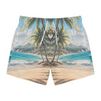 Tropical Palm Beach Swim Trunks