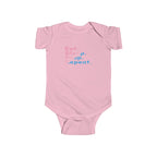 Infant Bodysuit - "Eat. Sleep. Poop. Repeat." Cute Baby Onesie (Pink & Blue Text) Printify Kids clothes  314 Originals