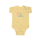 Infant Bodysuit - "Eat. Sleep. Poop. Repeat." Cute Baby Onesie (Pink & Blue Text) Printify Kids clothes  314 Originals