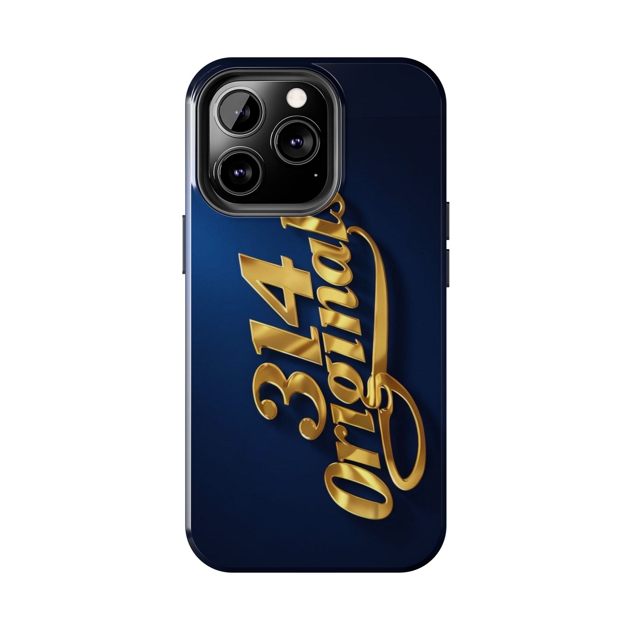 "314 Originals" Gold Script on Navy Tough Protective Case Printify Phone Case  314 Originals