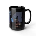 My City Skyline Black Mug – Nighttime Gateway Arch Coffee Cup (11oz & 15oz) - 314 Originals