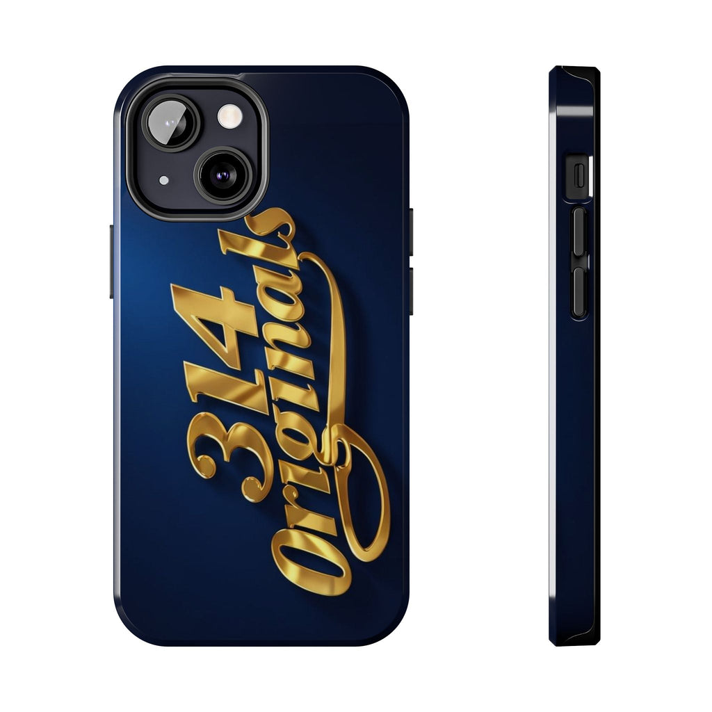 "314 Originals" Gold Script on Navy Tough Protective Case Printify Phone Case  314 Originals