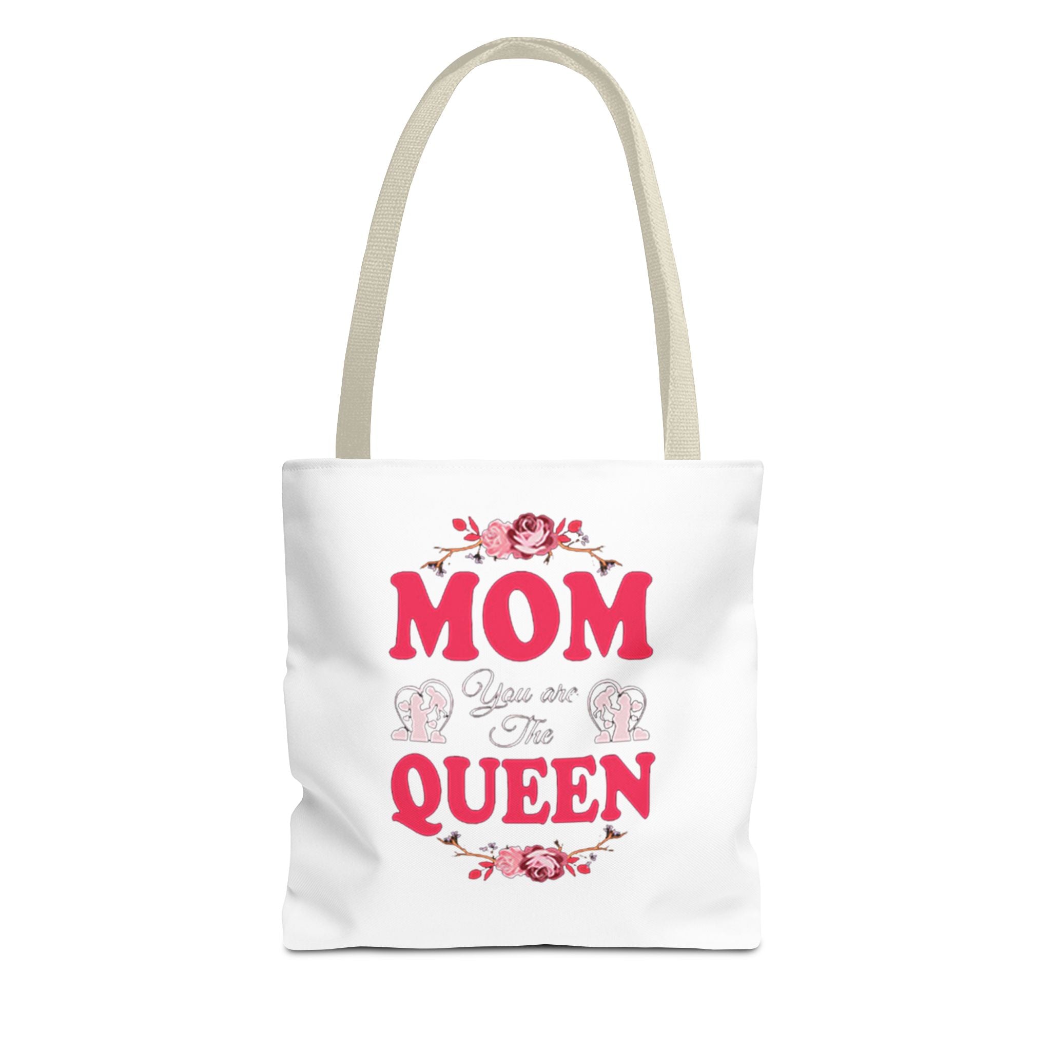 "Mom You're the Queen" Floral Mother's Day Tote Bag Printify Bags  314 Originals
