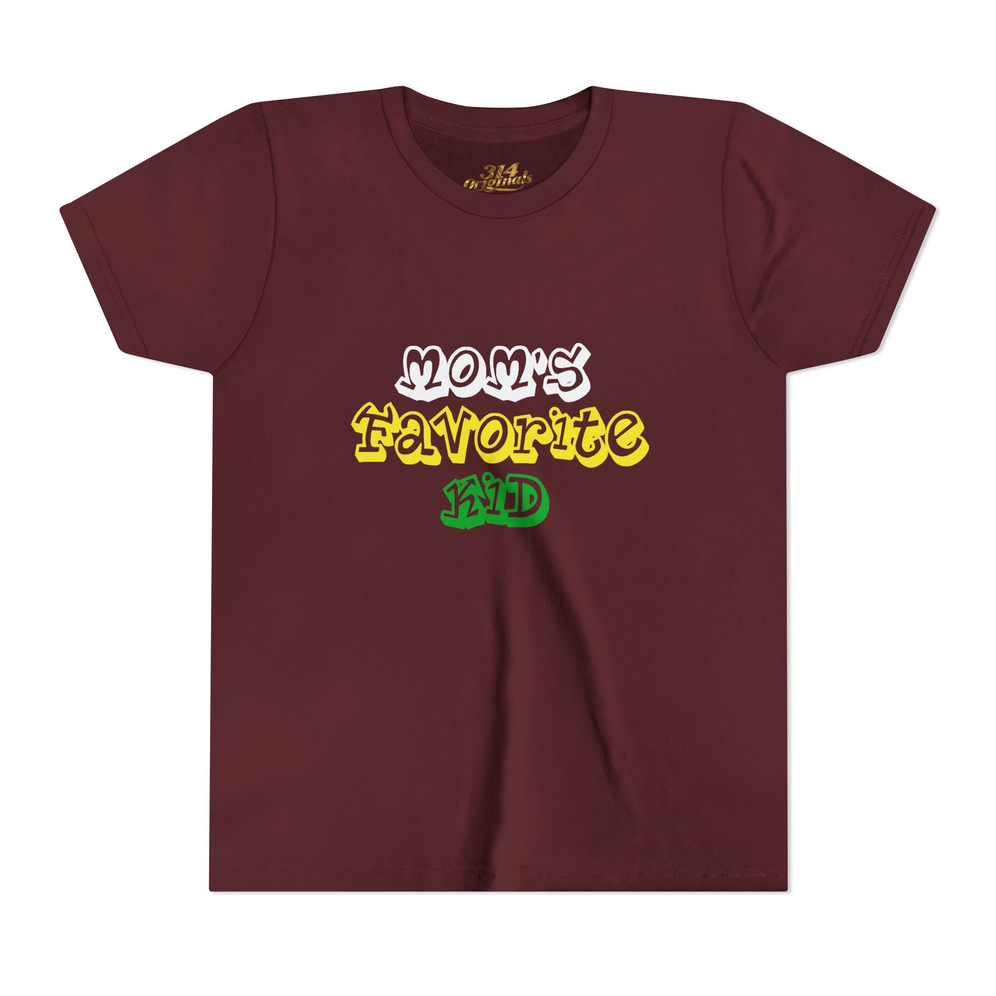 Boys "Favorite Kid" Retro Yellow & Green Graphic T-Shirt