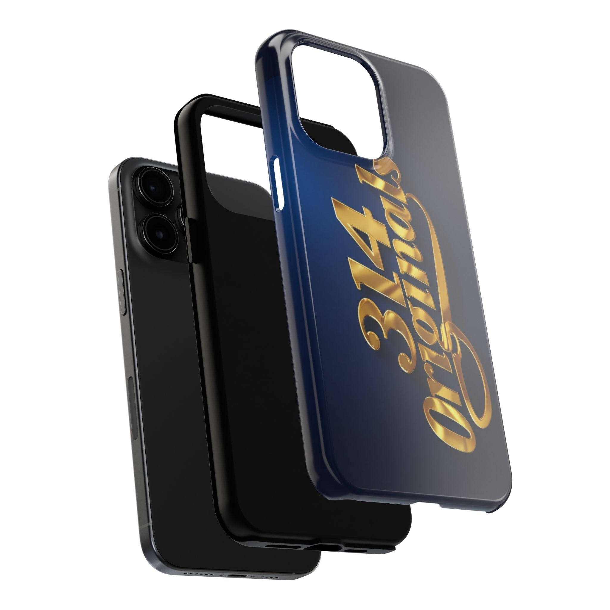"314 Originals" Gold Script on Navy Tough Protective Case Printify Phone Case  314 Originals