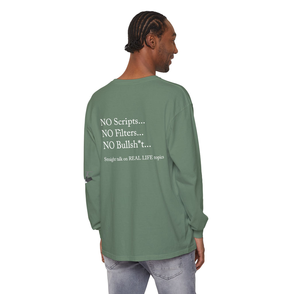 Tell It Like It Is Long Sleeve Tee — "No Scripts... No Filters... No Bullsh*t" Statement Shirt Printify Long-sleeve  314 Originals