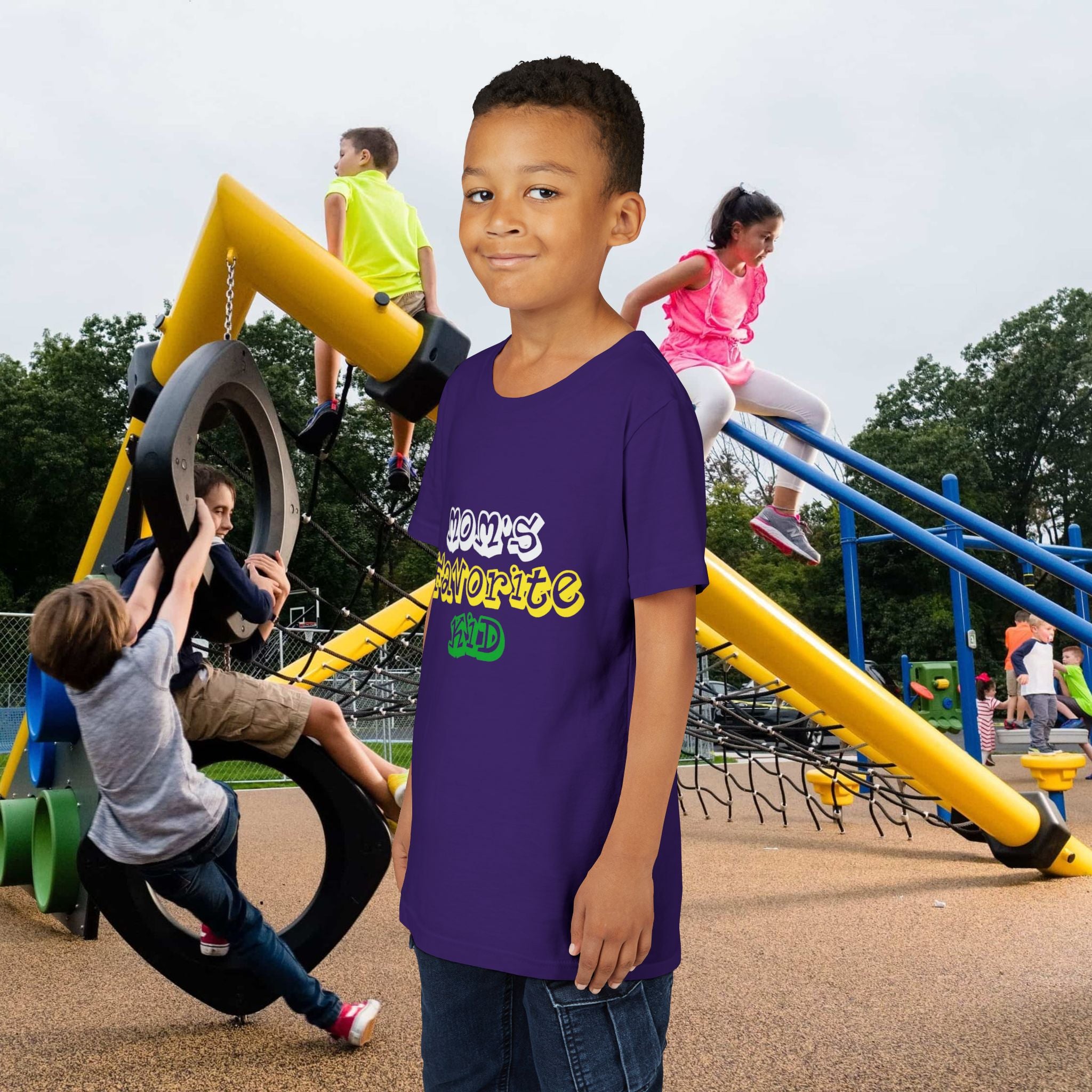 Boys "Favorite Kid" Retro Yellow & Green Graphic T-Shirt - 314 Originals