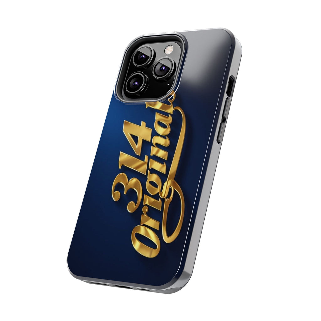 "314 Originals" Gold Script on Navy Tough Protective Case Printify Phone Case  314 Originals
