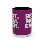 Best. Mom. Ever. Purple Accent Coffee Mug Printify Mug  314 Originals