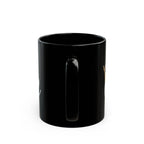 Queen Script Black Mug with Gold Crown — Royal Coffee Tea Gift - 314 Originals