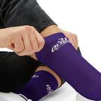Purple Sublimation Socks with '314 Originals' Script — Athletic Crew Socks - 314 Originals