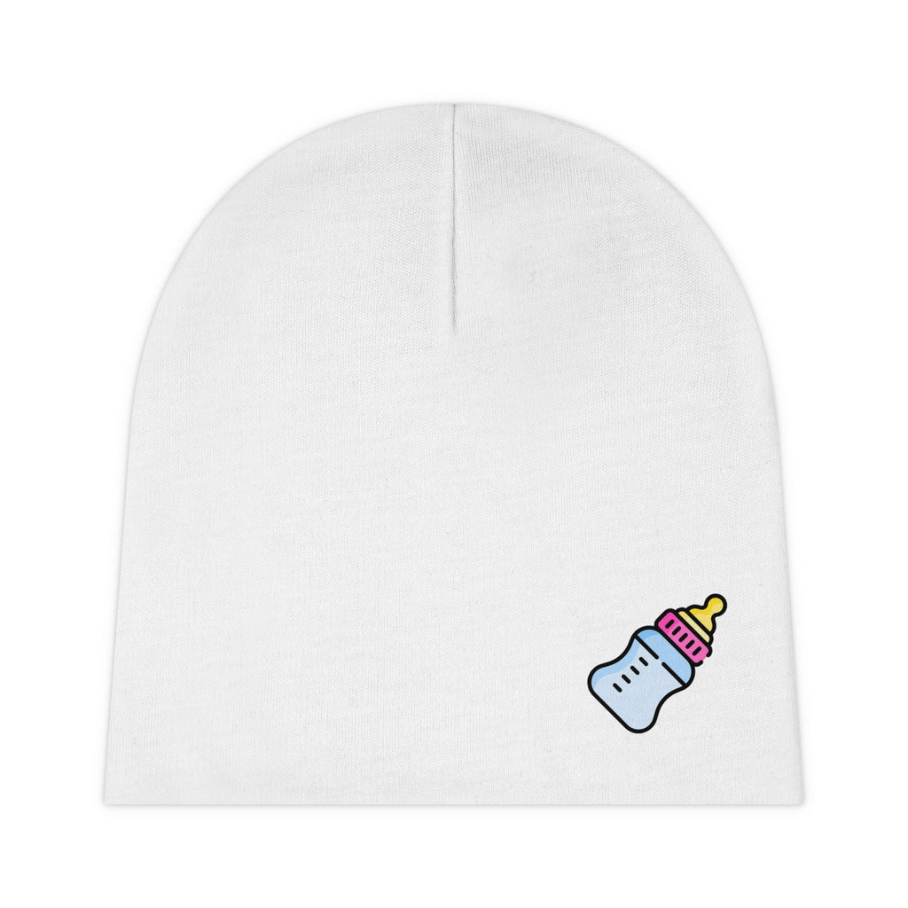 Baby Beanie with Cute Baby Bottle Graphic – Newborn Hat, Baby Shower Gift - 314 Originals
