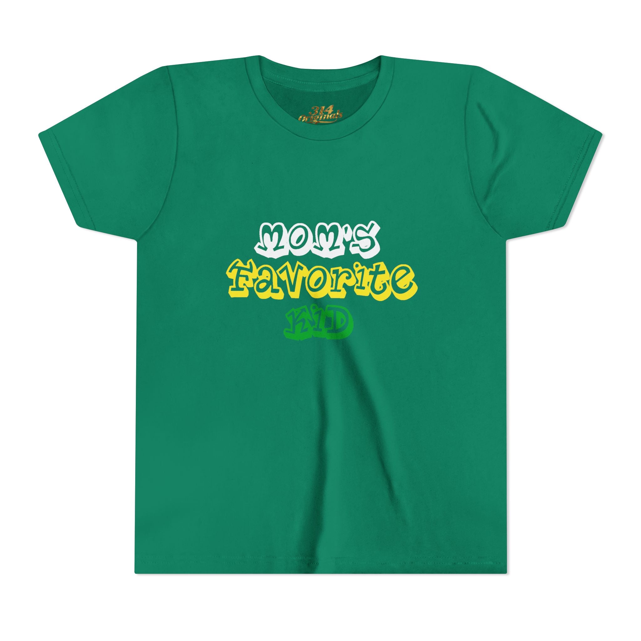 Boys "Favorite Kid" Retro Yellow & Green Graphic T-Shirt