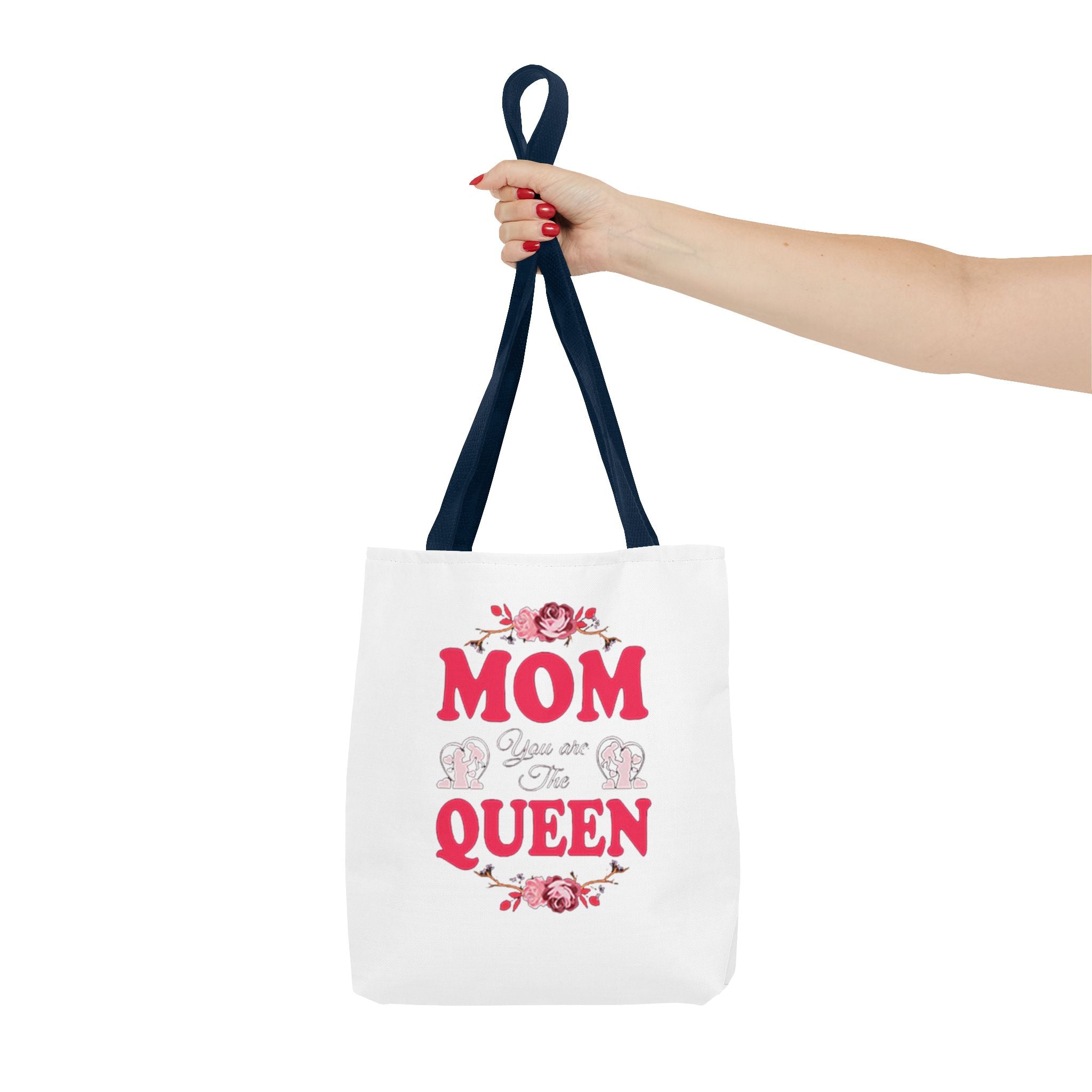 "Mom You're the Queen" Floral Mother's Day Tote Bag Printify Bags  314 Originals