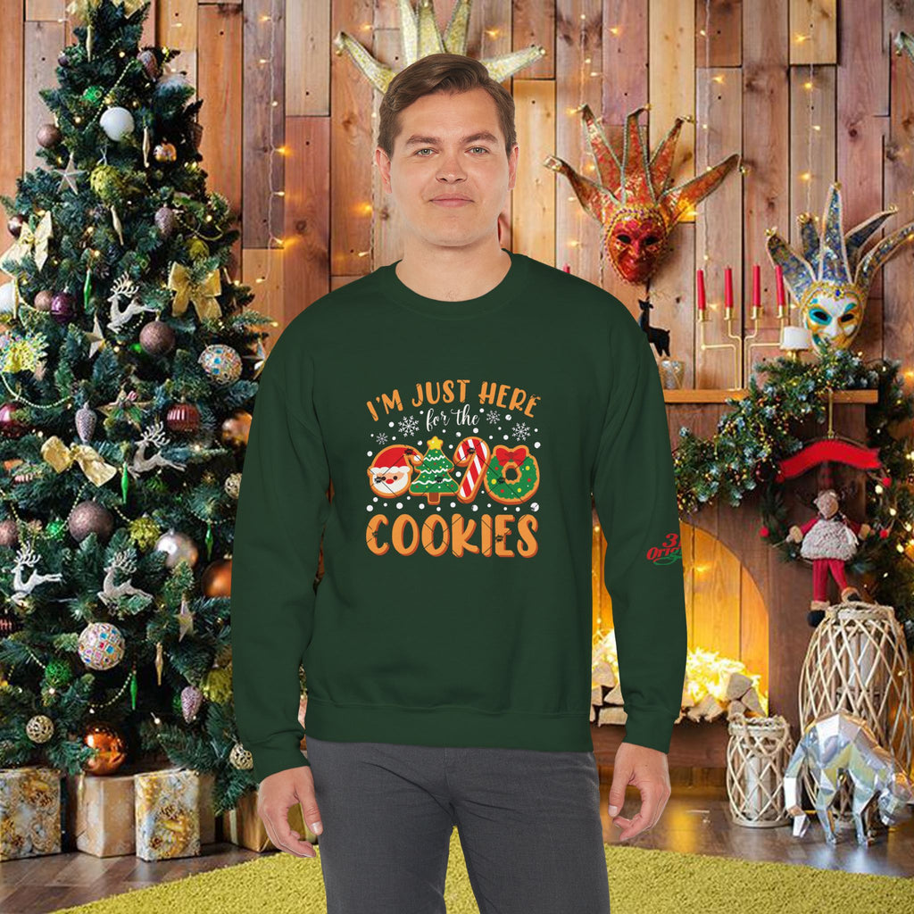 Christmas Cookie Sweatshirt - "I'm Just Here for the Cookies" Holiday Crewneck - 314 Originals