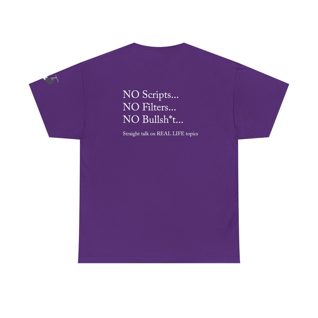 Tell It Like It Is Podcast — Bold Statement Graphic T‑Shirt ("No Scripts… No Filters… No Bullsh*t") Printify T-Shirt  314 Originals