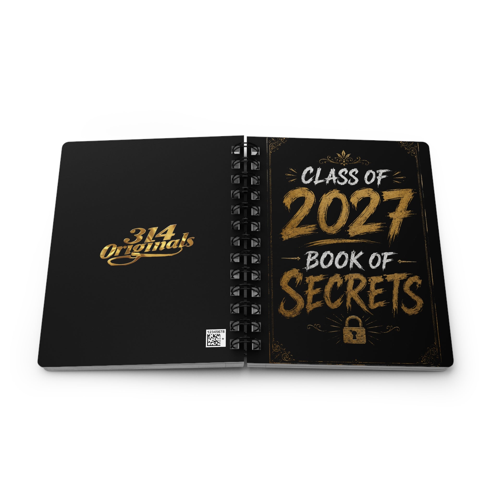 Class of 2027 Book of Secrets Spiral Journal