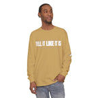 Tell It Like It Is Long Sleeve Tee — "No Scripts... No Filters... No Bullsh*t" Statement Shirt Printify Long-sleeve  314 Originals