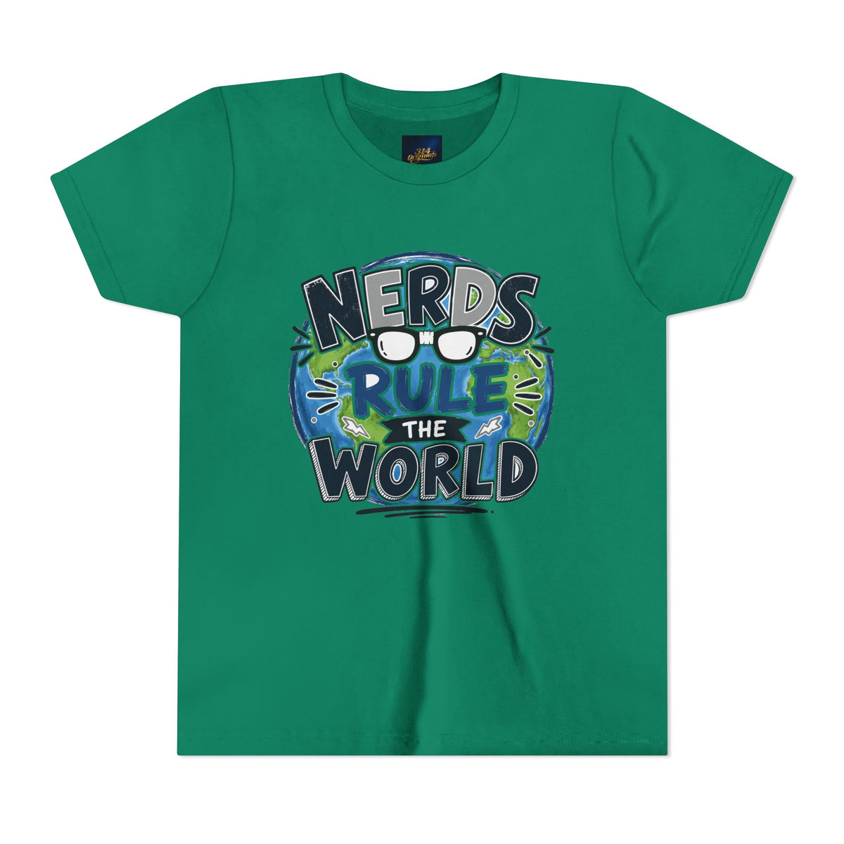 "Nerds Rule the World" Graphic Youth Girls Tee Shirt