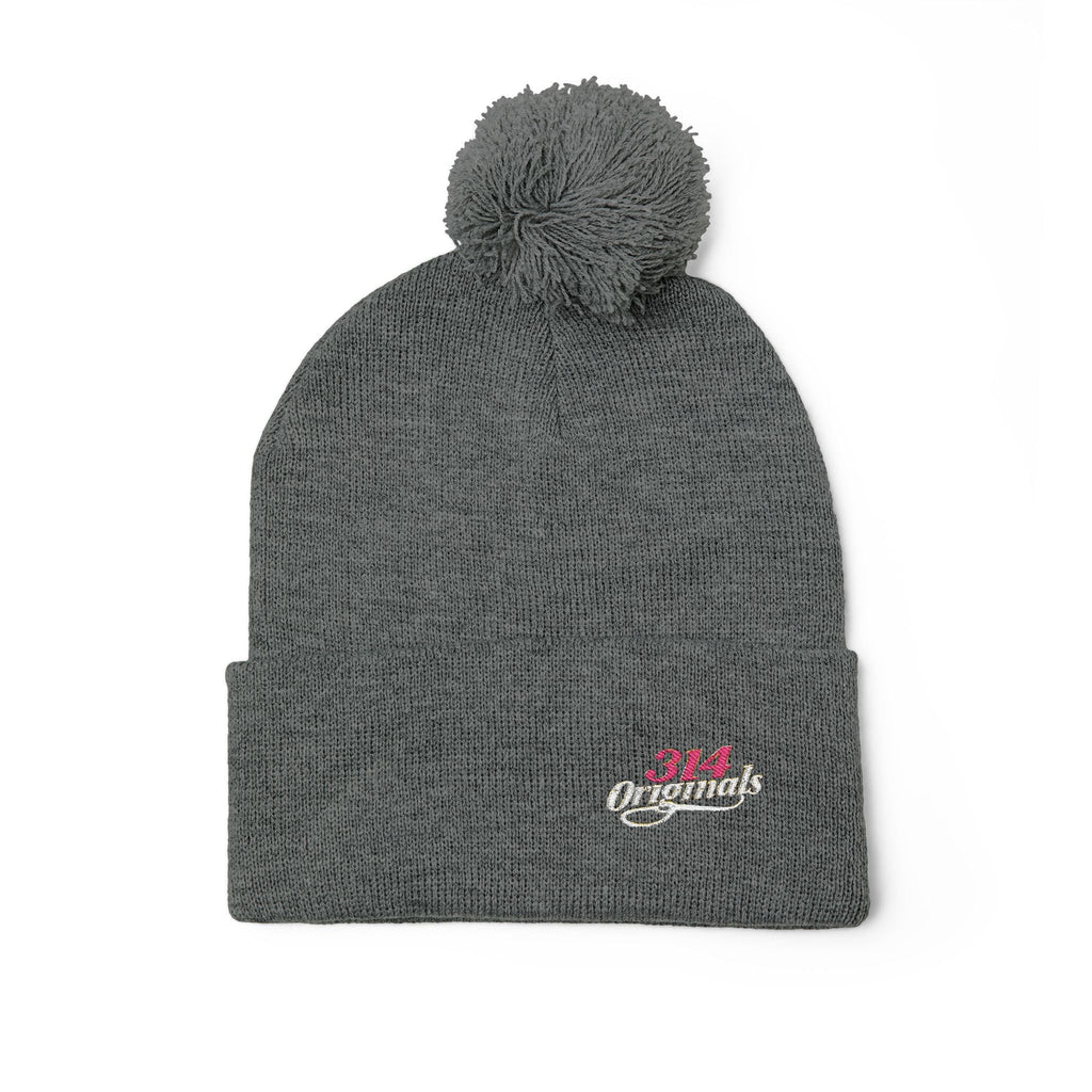 Embroidered Pom-Pom Knit Cap — '314 Originals' Beanie Printify Hats  314 Originals