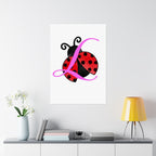 Ladybug Initial “L” Matte Poster — Cute Nursery Wall Art for Girls Printify Poster  314 Originals