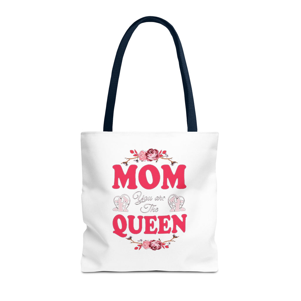 "Mom You're the Queen" Floral Mother's Day Tote Bag Printify Bags  314 Originals