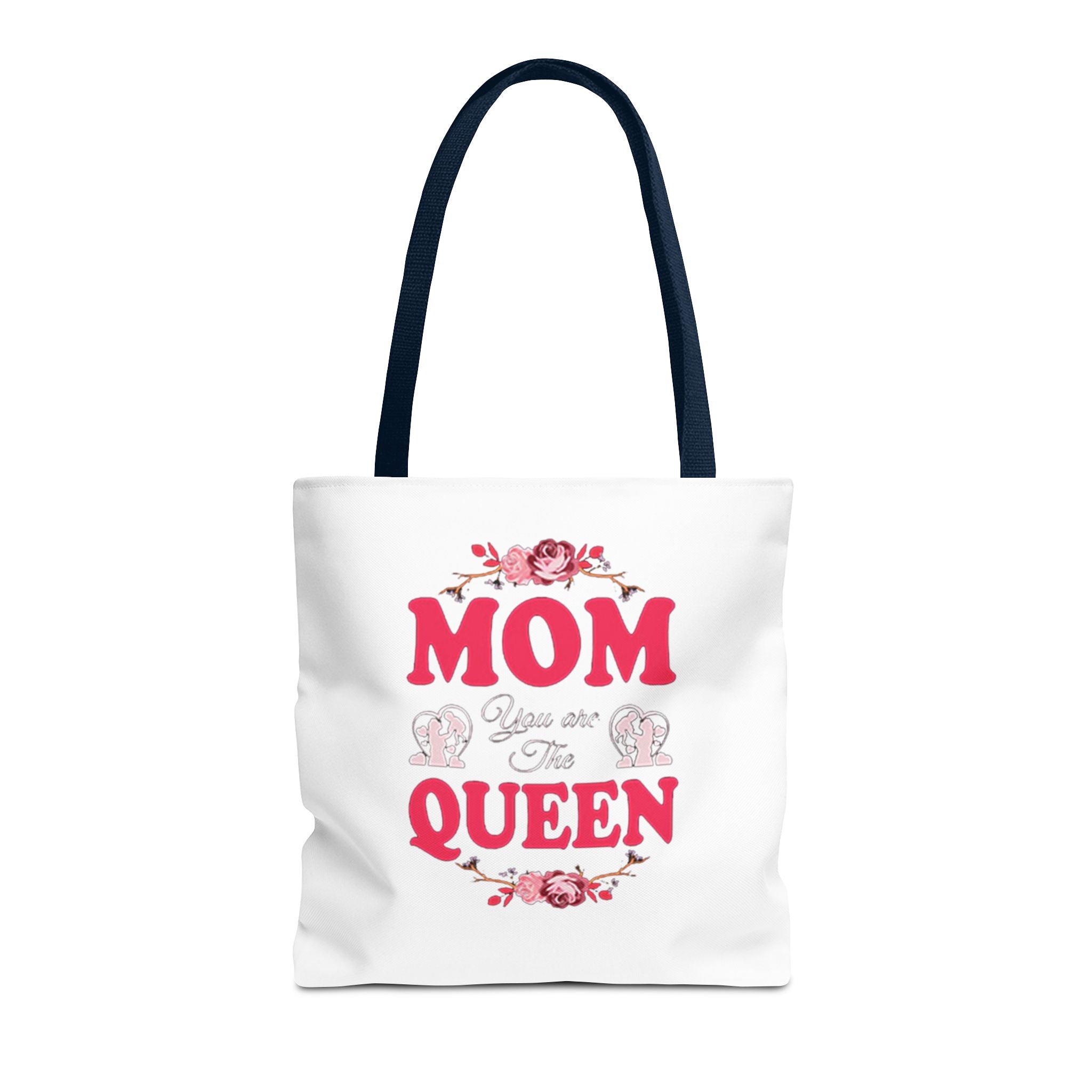 "Mom You're the Queen" Floral Mother's Day Tote Bag Printify Bags  314 Originals