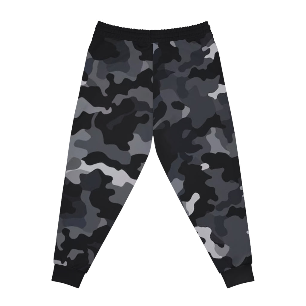Black Camo 314 Originals Athletic Joggers – Retro Script Logo Sweatpants