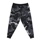 Black Camo 314 Originals Athletic Joggers – Retro Script Logo Sweatpants