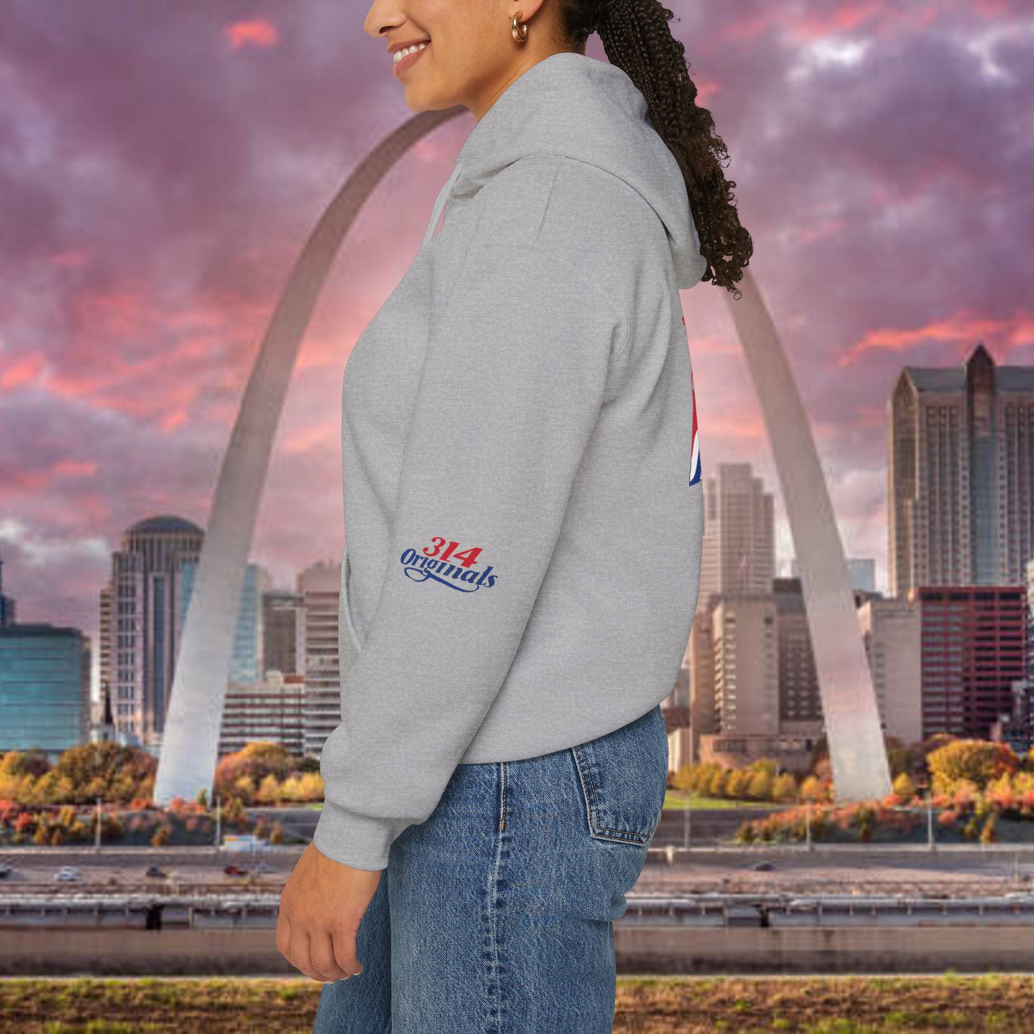 Proud Missouri Fleur-de-lis Hoodie — From the Lou St. Louis Pride Sweatshirt - 314 Originals