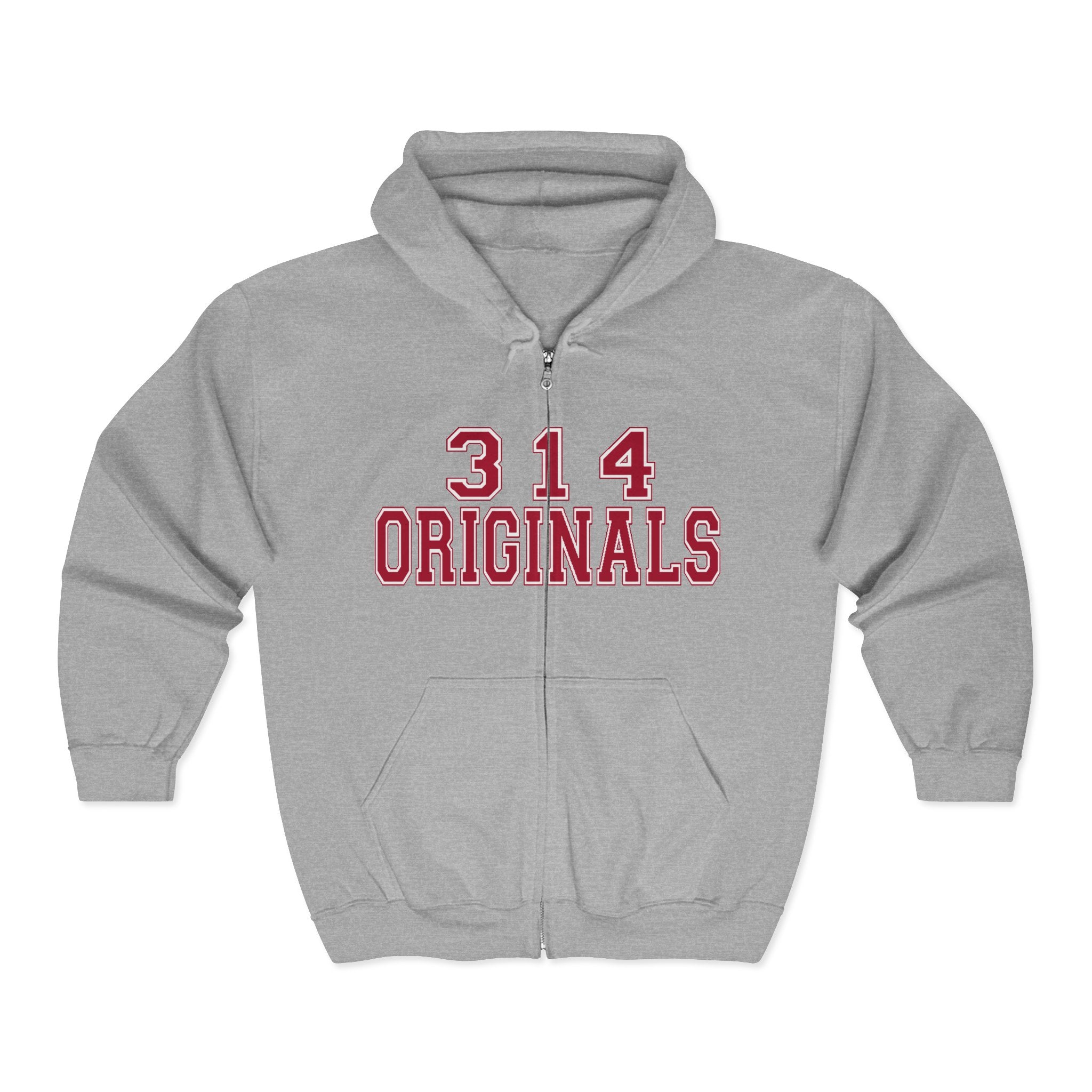 314 Originals Zip Hoodie — Retro Varsity Full-Zip Sweatshirt - 314 Originals
