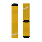 Yellow Sublimation Socks with '314 Originals' Script — Athletic Crew Socks - 314 Originals