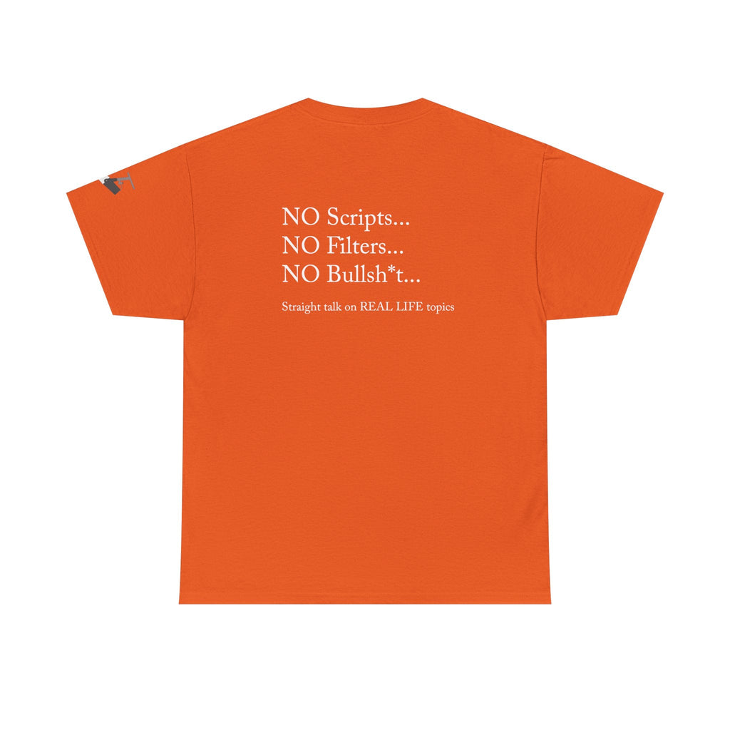 Tell It Like It Is Podcast — Bold Statement Graphic T‑Shirt ("No Scripts… No Filters… No Bullsh*t") Printify T-Shirt  314 Originals