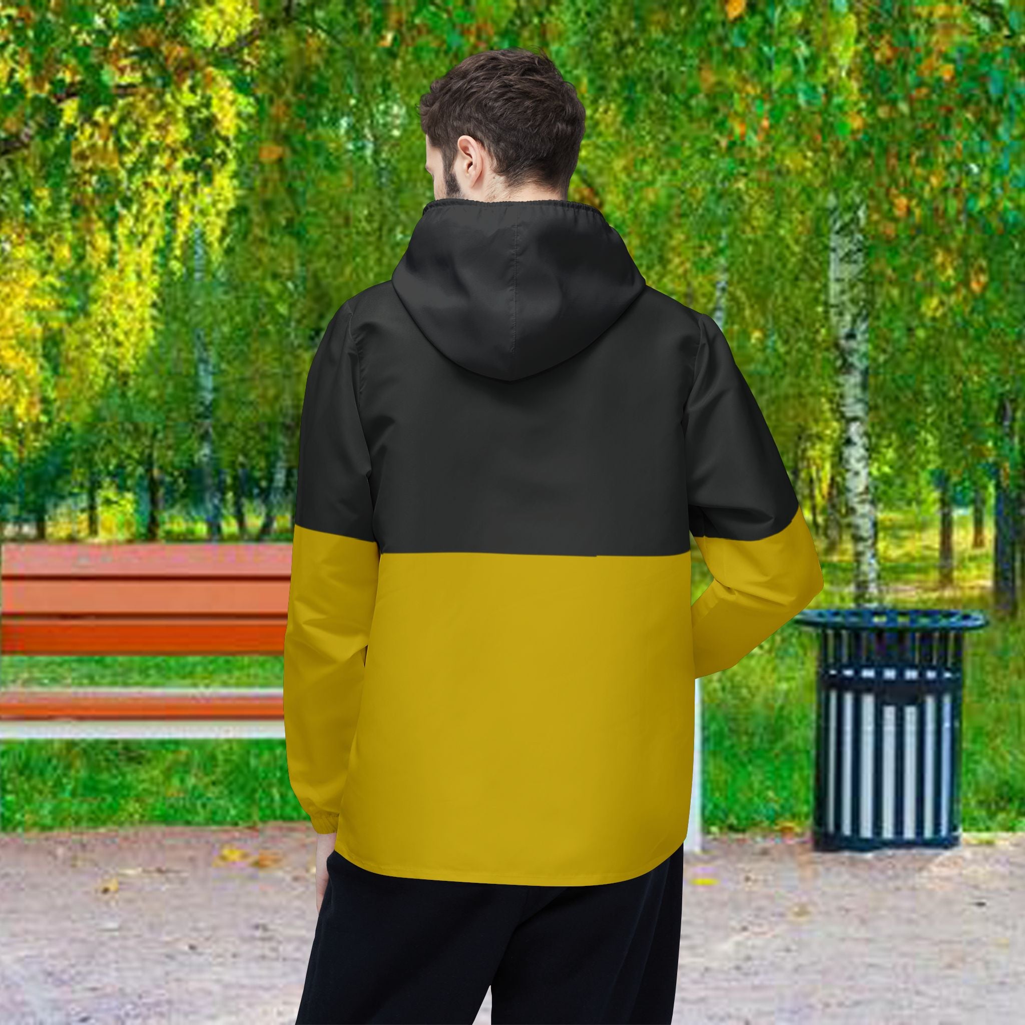 AGO Color block Hooded Windbreaker Jacket — Lightweight Zip-Up - 314 Originals