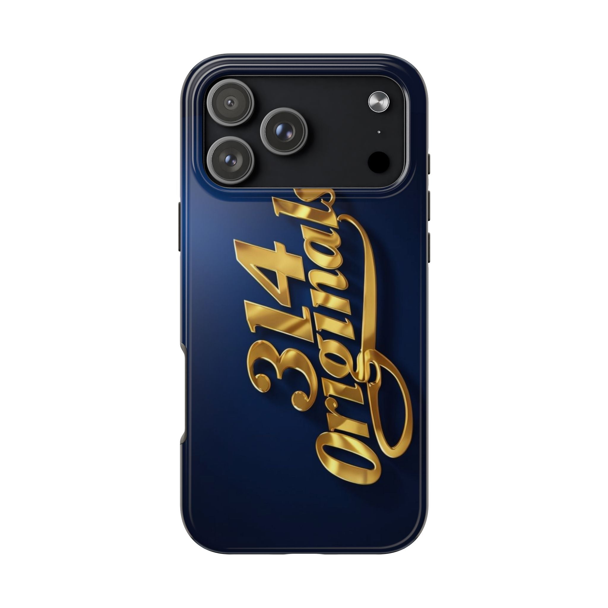 "314 Originals" Gold Script on Navy Tough Protective Case Printify Phone Case  314 Originals