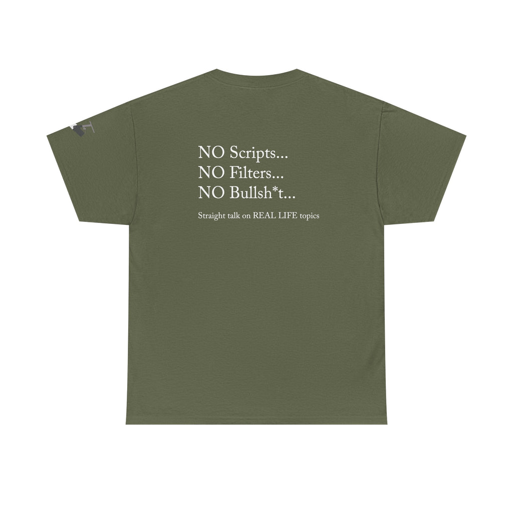 Tell It Like It Is Podcast — Bold Statement Graphic T‑Shirt ("No Scripts… No Filters… No Bullsh*t") Printify T-Shirt  314 Originals